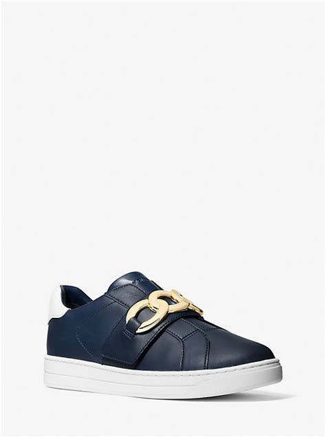 Kenna Chain Link Leather Sneaker 